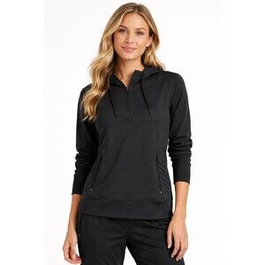 Athleta Venice Moto Hoodie Quarter Zip Black Women’s Medium